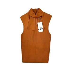 Zara Women's Rust Sleeveless Blouse